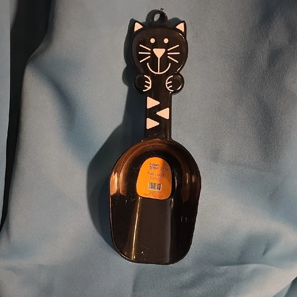 Blue Cat-Shaped Pet Food Scoop